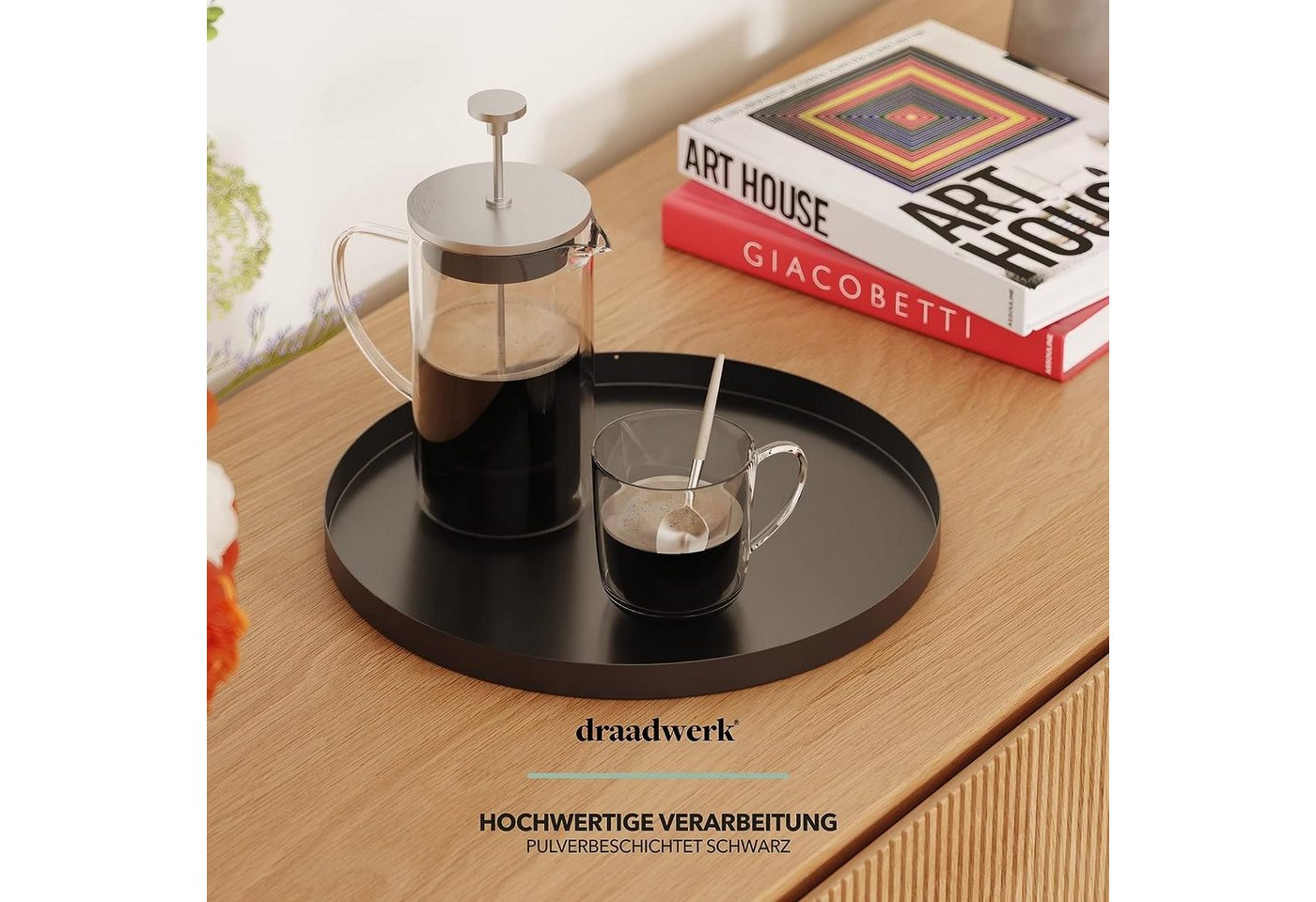 draadwerk® Dekotablett Deko Tablett, Serviertablett aus Metall – Bild 2 von 5