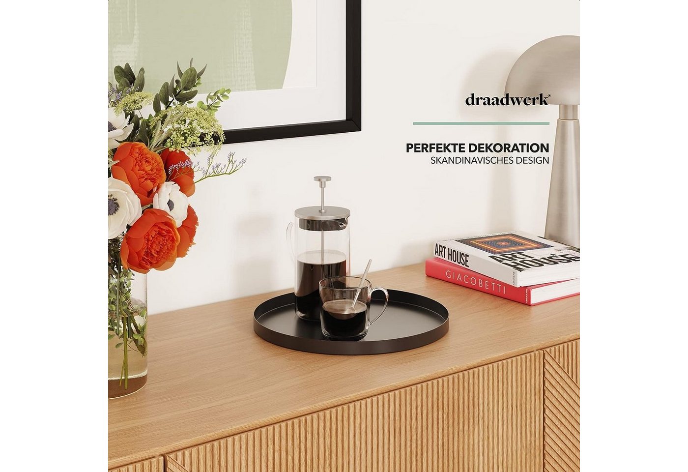 draadwerk® Dekotablett Deko Tablett, Serviertablett aus Metall – Bild 4 von 5