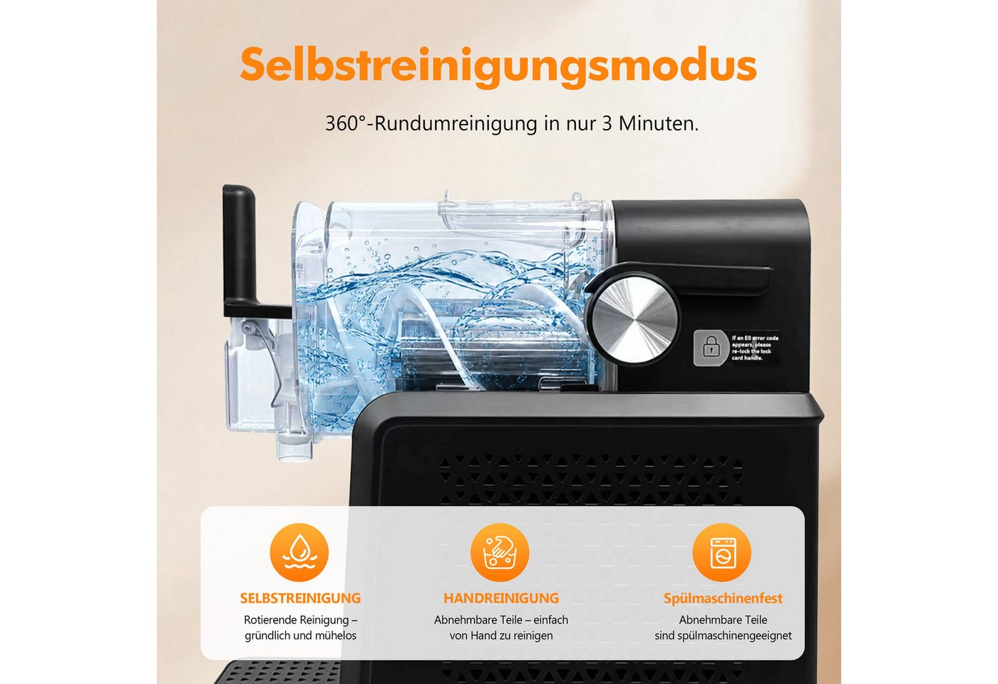 Draixcor Slush-Eismaschine 8-in-1 Slushmaker, Ohne Eis Benötigt, Selbstreinigung, Eismaschine, 1,8 l, 200 W, 10 Konsistenzstufen für Slush, Milchshake, Frappé,  – Bild 3 von 5