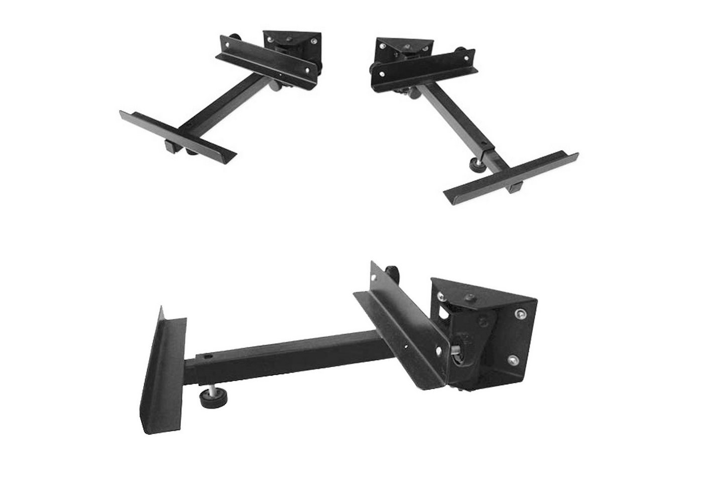 Drall Instruments Lautsprecher-Wandhalterung BH2B, (2-tlg., Lautsprecher-Boxenhalterung für die Wandmontage, Auflage verstellbar von 19 cm bis 30 cm, 15 kg bela – Bild 3 von 3