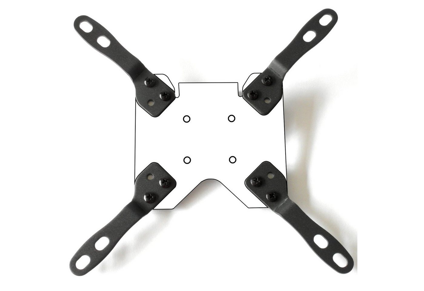 Drall Instruments TV-Wandhalterung AD6NK, (4-tlg., Fernseher Halterung VESA Adapter Erweiterung VESA 100 auf VESA 200) – Bild 2 von 5