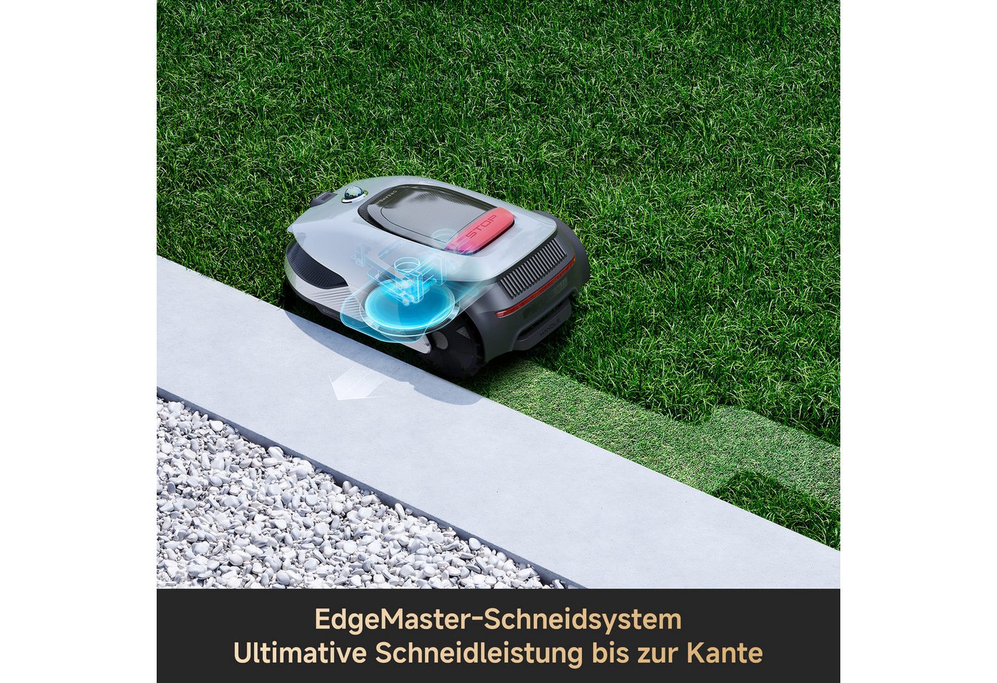 Dreame Rasenmähroboter A2 1200, bis 1200 m² Rasenfläche, Kantenschnittsystem, automatische Begrenzungseinrichtung, KI-Kamera – Bild 2 von 5
