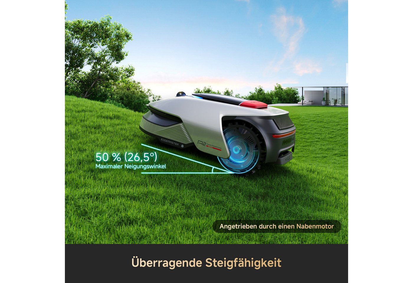 Dreame Rasenmähroboter A2 1200, bis 1200 m² Rasenfläche, Kantenschnittsystem, automatische Begrenzungseinrichtung, KI-Kamera – Bild 3 von 5