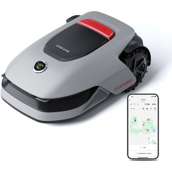 Dreame Rasenmähroboter Mower A1 Pro, bis 2000 m² Rasenfläche, (Set), präzise Navigation, U-förmige Mähstrategie, duales Kartenmanagement