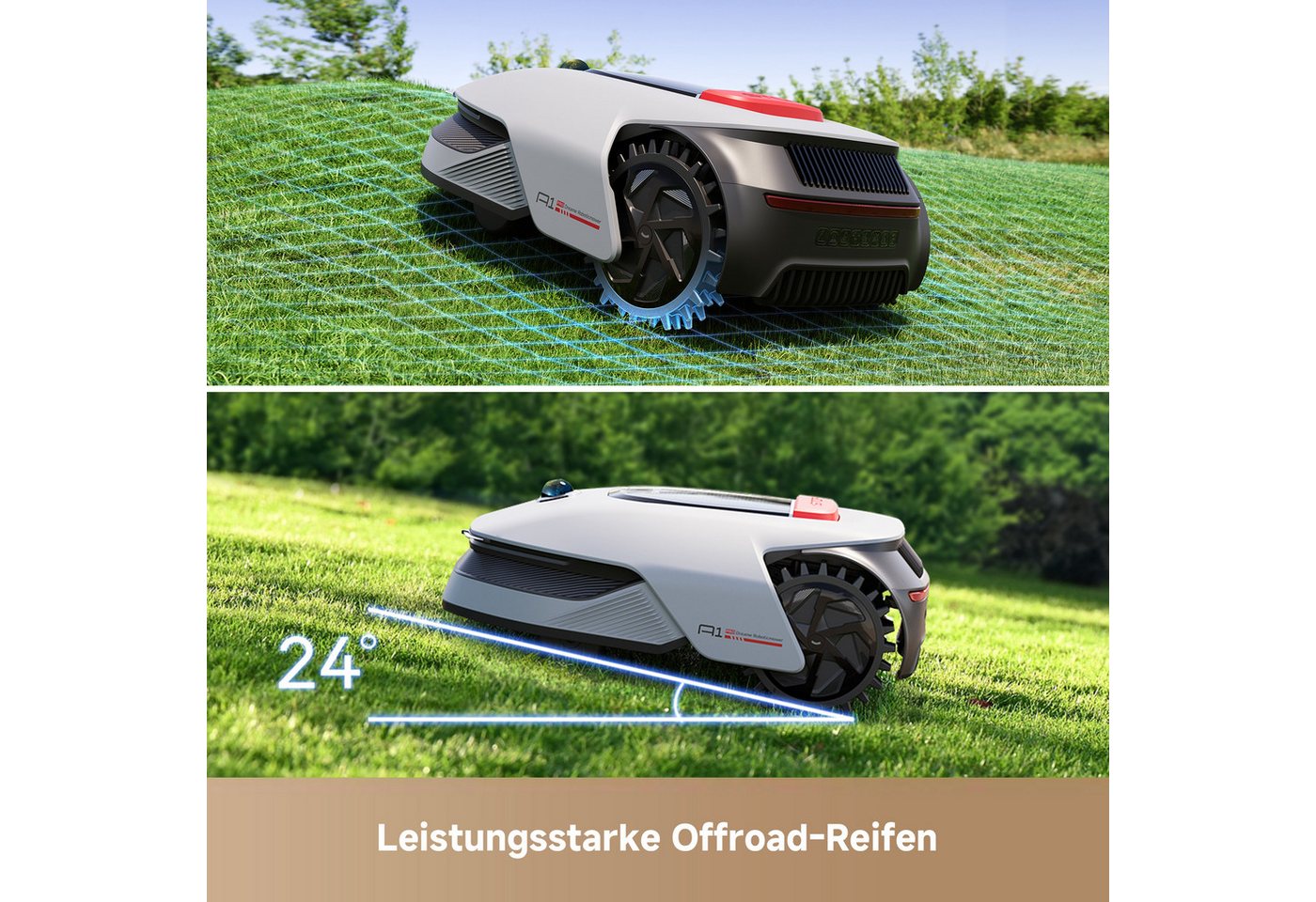 Dreame Rasenmähroboter Mower A1 Pro, bis 2000 m² Rasenfläche, (Set), präzise Navigation, U-förmige Mähstrategie, duales Kartenmanagement – Bild 5 von 5