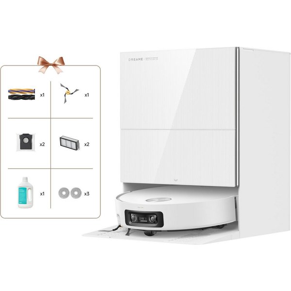 Dreame Saugroboter X60 Pro Ultra Complete, 600 W, ausfahrbahre Wisch-Pads, 40°C-Heißwischen, All-in-One-Basisstation