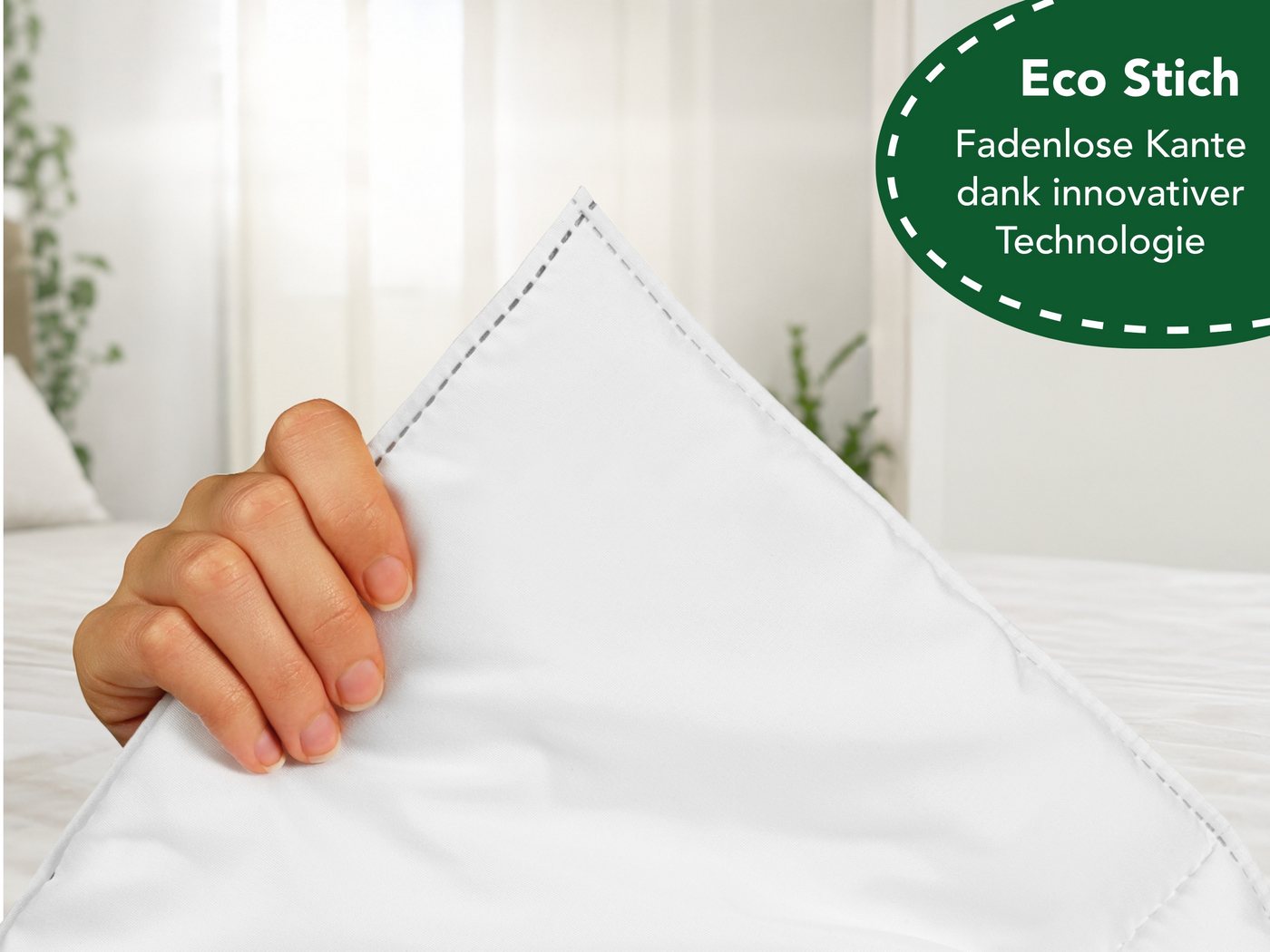 Dreamstar Sommerbettdecke Eco, leichtes und dünnes Steppbett, ideal für den Sommer, Füllung: Faserfüllung, Bezug: angenehm weiche Microfaser, allergikerfreundli – Bild 4 von 5
