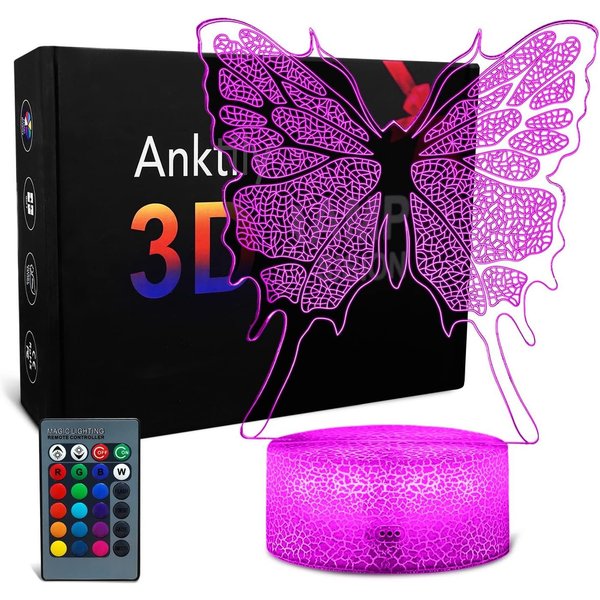 Dreamy Cubby Nachtlicht, 3D-Illusion, 16 Farben, Touch- Fernbedienung, USB- Batteriebetrieb.