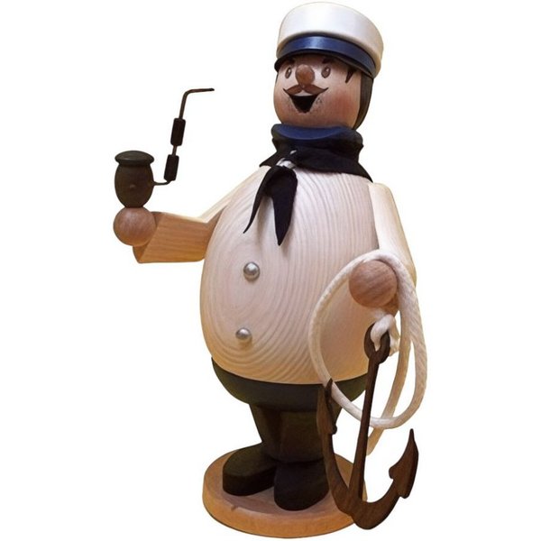 Drechslerei Kuhnert Räuchermännchen Räucherfigur Rauchmann Max Matrose 16 cm - Echt Erzgebirge