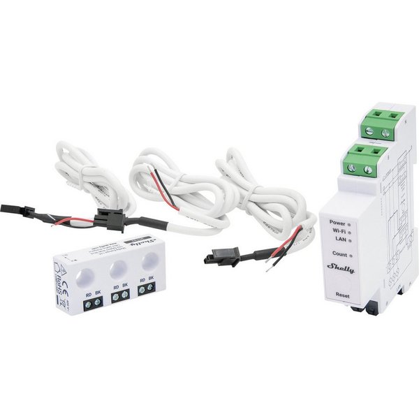 Shelly Drehstromzähler SHELLY Energiezähler Pro 3EM-3CT63, Wlan, BT, LAN