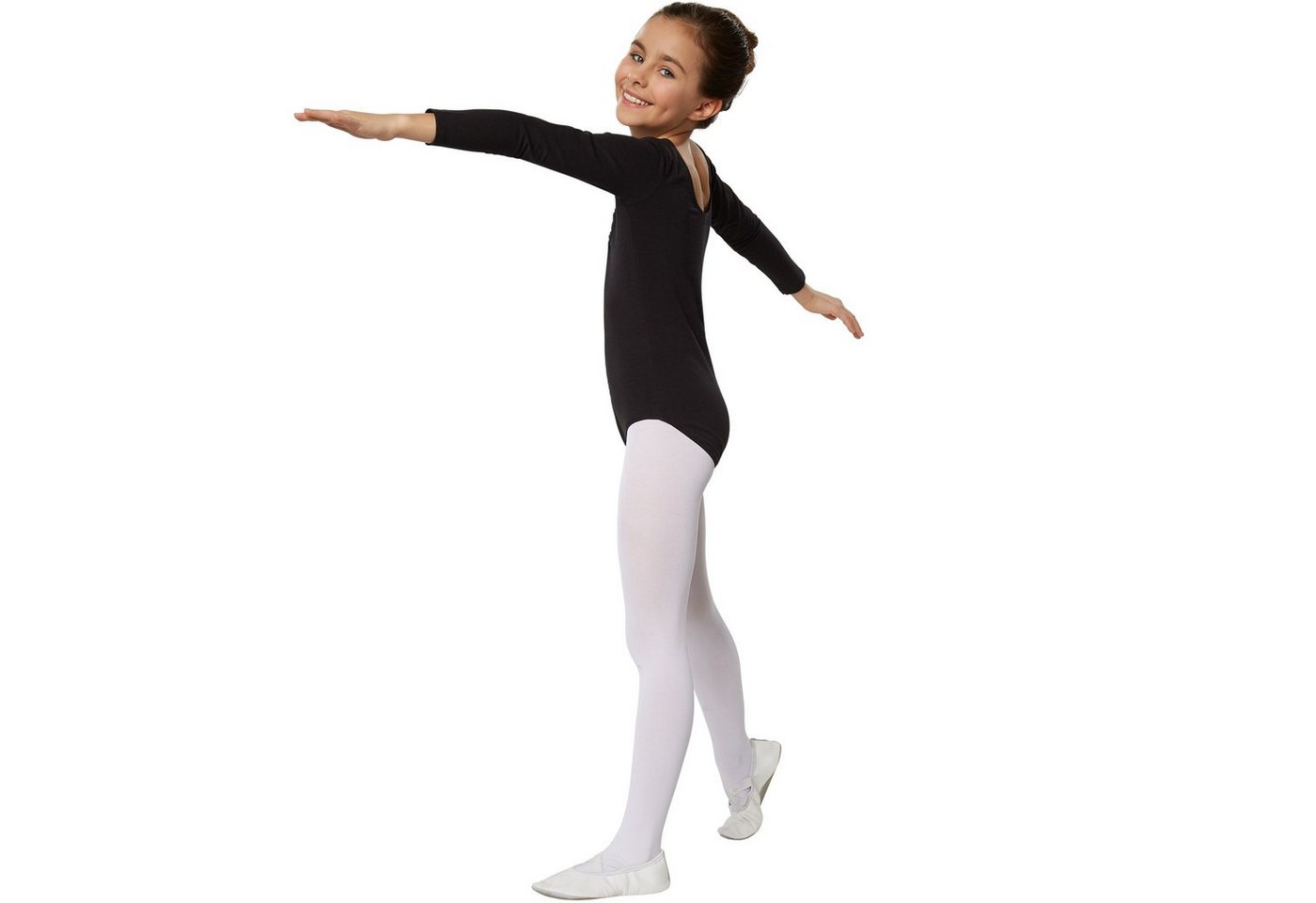 dressforfun Body Langarmeinteiler, Vielseitig kombinierbar, Hoher Tragekomfort (Unterziehoberteil, Konfektionsgröße 116 (5-6 Jahre) in schwarz) Leicht tailliert – Bild 2 von 5