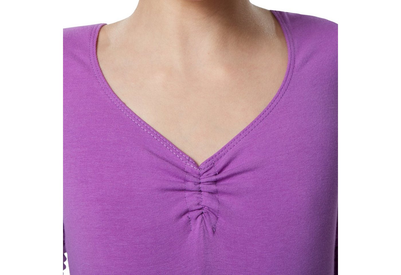 dressforfun Body Langarmeinteiler, Vielseitig kombinierbar, Hoher Tragekomfort (Unterziehoberteil, Konfektionsgröße 128 (7-8 Jahre) in lila) Leicht taillierte F – Bild 4 von 5