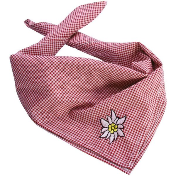 dressforfun Halstuch Bandana, Größe: 49 x 49 cm, modisches Trachten-Accessoire, gut, (Kopftuch, Konfektionsgröße 0 in rot/weiß), Als Hals-, Kopf- oder Armtuch n
