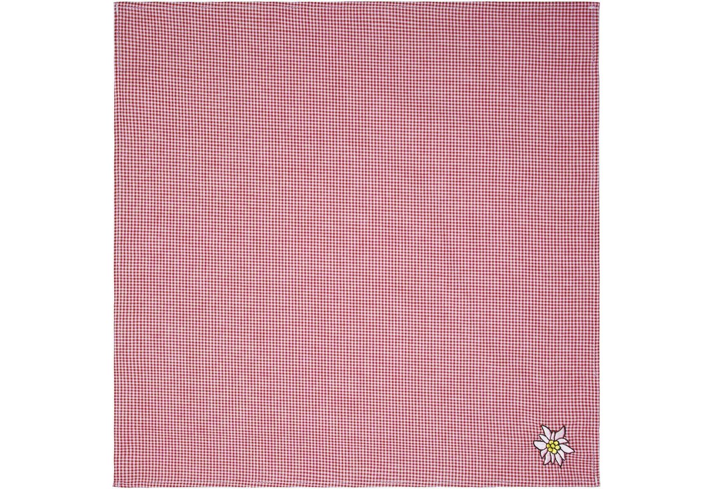 dressforfun Halstuch Bandana, Größe: 49 x 49 cm, modisches Trachten-Accessoire, gut, (Kopftuch, Konfektionsgröße 0 in rot/weiß), Als Hals-, Kopf- oder Armtuch n – Bild 2 von 3