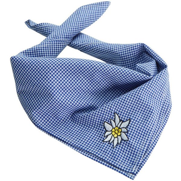 dressforfun Halstuch Bandana, Größe: 49 x 49 cm, modisches Trachten-Accessoire, gut, (Kopftuch, Konfektionsgröße 0 in blau/weiß), Als Hals-, Kopf- oder Armtuch 