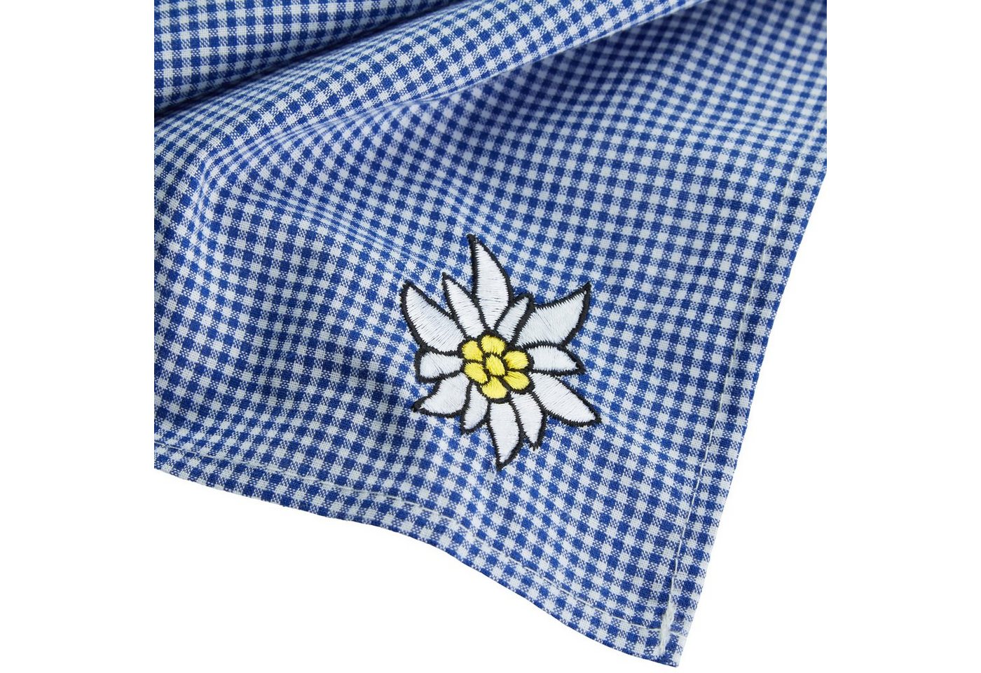 dressforfun Halstuch Bandana, Größe: 49 x 49 cm, modisches Trachten-Accessoire, gut, (Kopftuch, Konfektionsgröße 0 in blau/weiß), Als Hals-, Kopf- oder Armtuch  – Bild 3 von 3