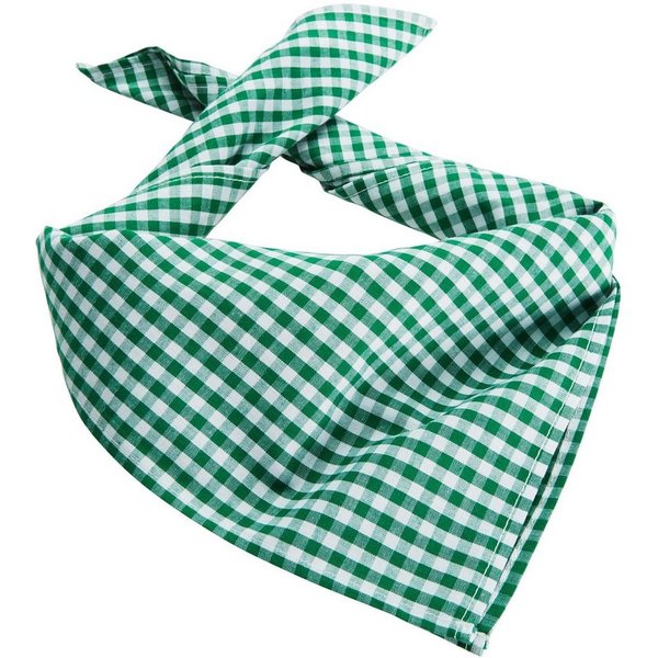 dressforfun Halstuch Bandana, Größe: 49 x 49 cm, modisches Trachten-Accessoire, gut, (Kopftuch, Konfektionsgröße 0 in grün/weiß), Als Hals-, Kopf- oder Armtuch 