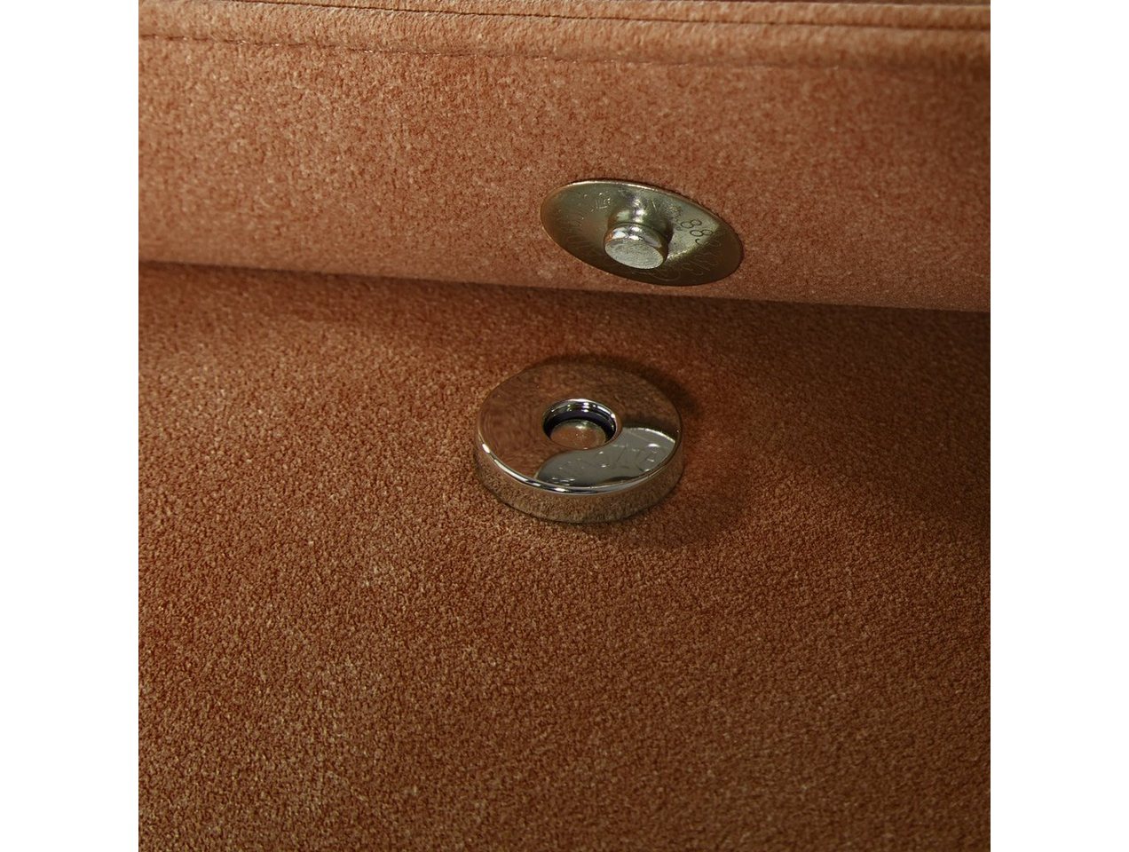 dressforfun Henkeltasche Handtasche, Trachtenmodell in Wildlederoptik, Gurtlänge ca. 120 cm (Tragetasche, Konfektionsgröße 0 in braun), Innenmaße (LxBxH): ca. 1 – Bild 3 von 3