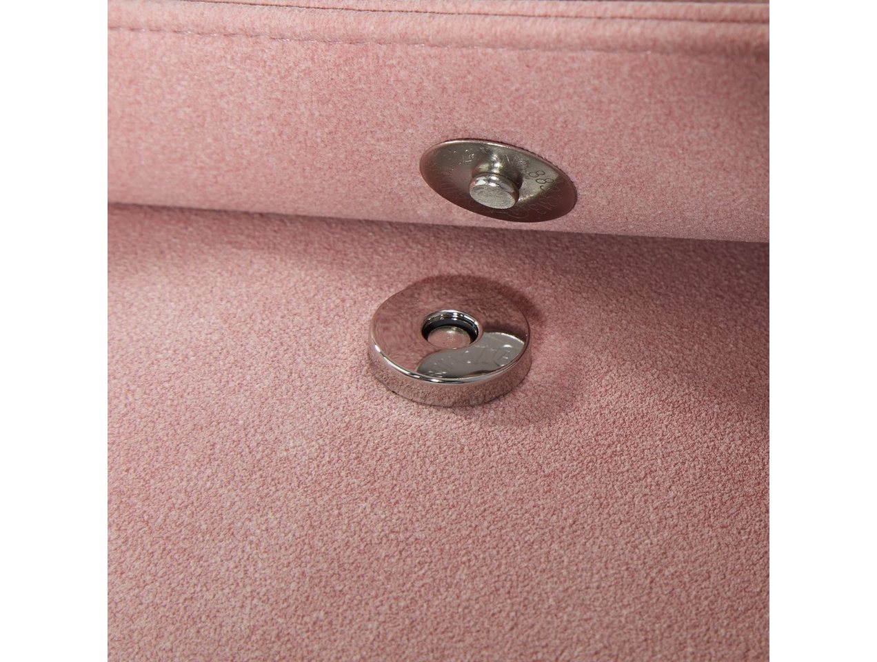 dressforfun Henkeltasche Handtasche, Trachtenmodell in Wildlederoptik, Gurtlänge ca. 120 cm (Tragetasche, Konfektionsgröße 0 in rosa), Innenmaße (LxBxH): ca. 19 – Bild 3 von 3