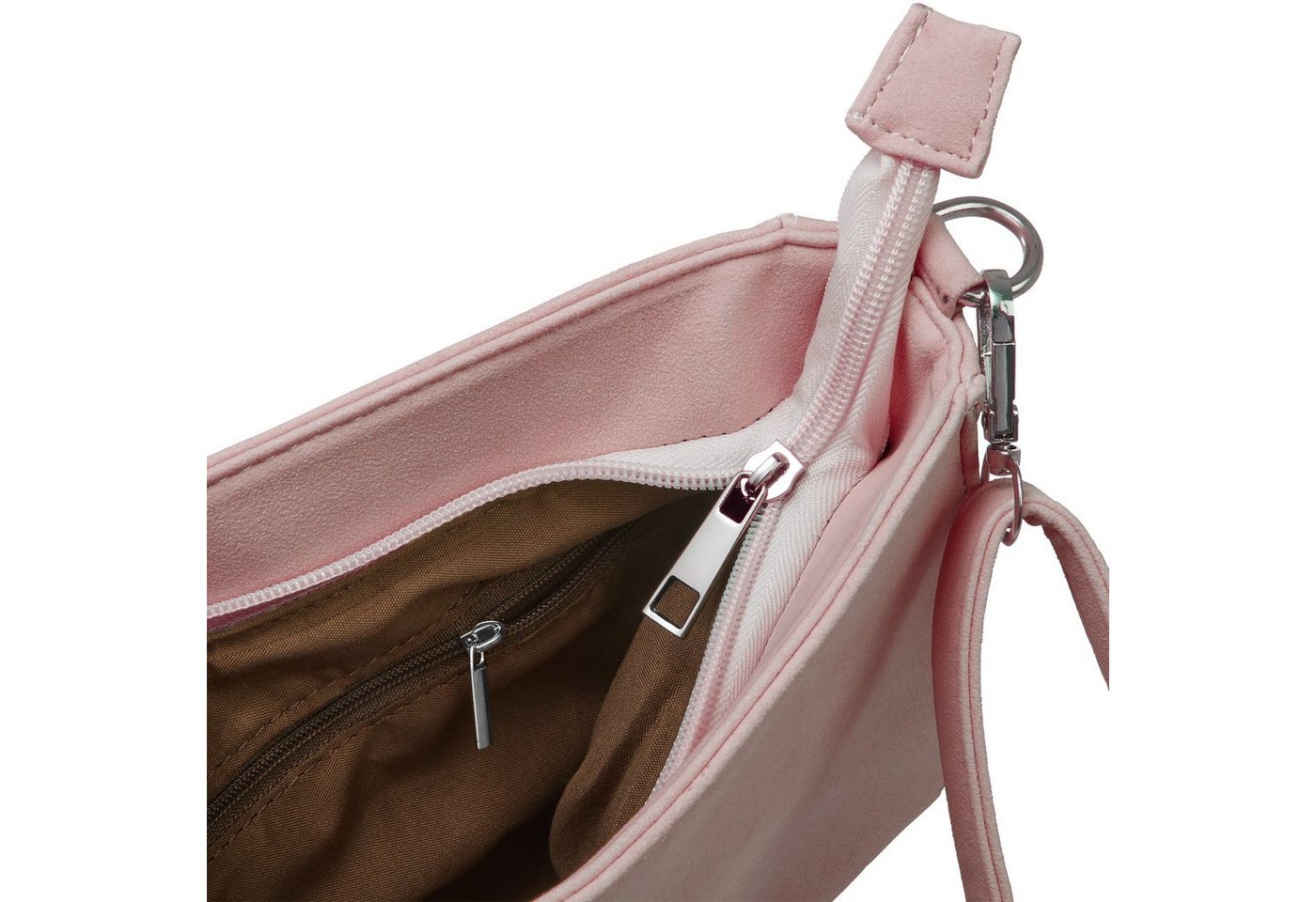 dressforfun Henkeltasche Handtasche, Seitenfach mit Reißverschluss (LxH): ca. 16 x 9 cm (Tragetasche, Konfektionsgröße 0 in rosa), Innenmaß (LxBxH) ca. 20 x 4 x – Bild 3 von 4
