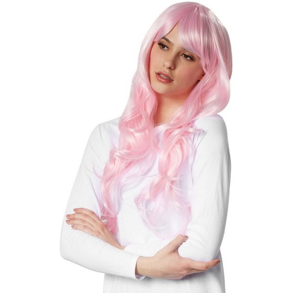 dressforfun Kostüm-Perücke Kunsthaar, zu vielen Outfits & Auftritten, Leicht & angenehm zu, Langhaarperücke mit fallenden Locken, Länge ca. 65 cm, Inkl. Haarnet