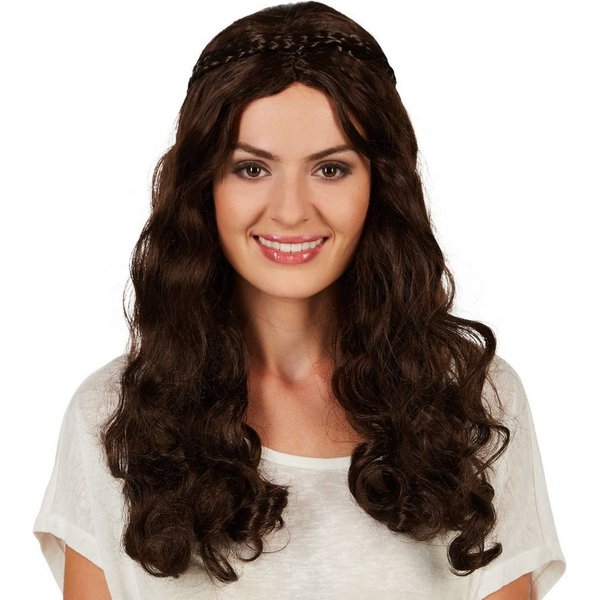 dressforfun Kostüm-Perücke Langhaarfrisur, Mittelalter-Perücke für Damen, Zöpfchen als, Mittellanges Haar, Die Perücke sorgt für noch mehr Mittelalter-Flair