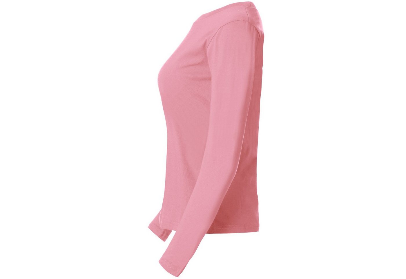 dressforfun Langarmshirt Langarmtop, Für viele Outfits & Auftritte, Rundhals mit (Ärmelshirt, Konfektionsgröße XL in rosa) Einfarbiges Langarm-Shirt für Frauen, – Bild 5 von 5