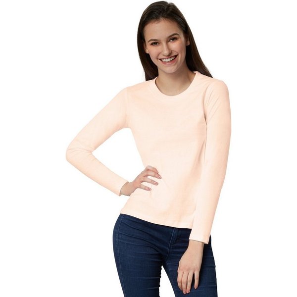 dressforfun Langarmshirt Langarmtop, Für viele Outfits & Auftritte, Rundhals mit (Ärmelshirt, Konfektionsgröße S) Einfarbiges Langarm-Shirt für Frauen, Fester S