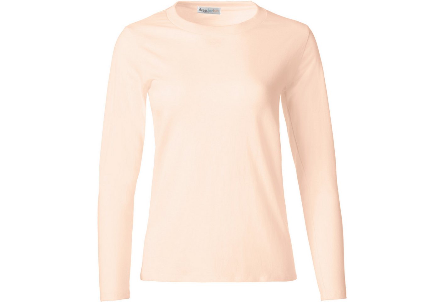 dressforfun Langarmshirt Langarmtop, Für viele Outfits & Auftritte, Rundhals mit (Ärmelshirt, Konfektionsgröße S) Einfarbiges Langarm-Shirt für Frauen, Fester S – Bild 2 von 5