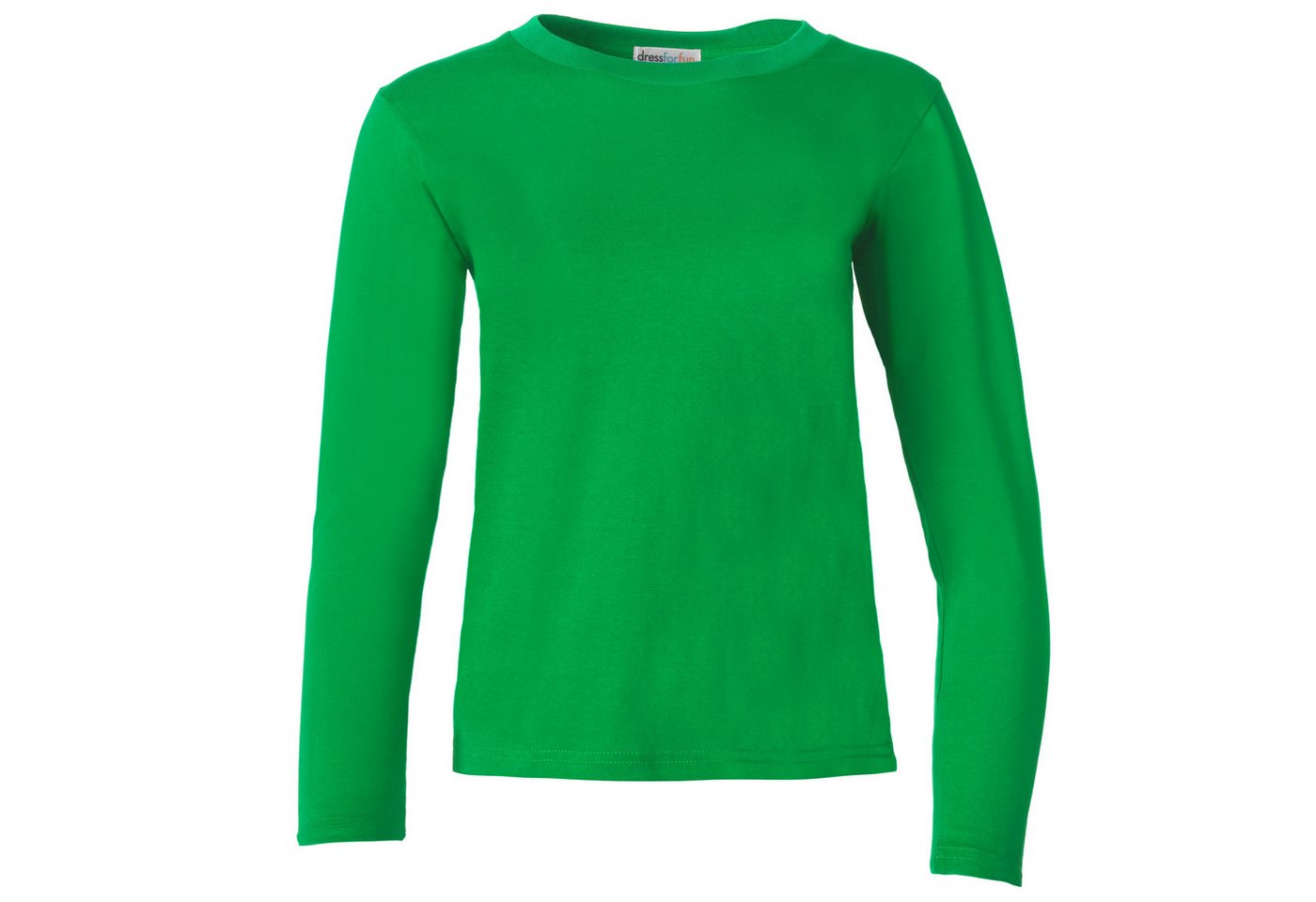 dressforfun Langarmshirt Langarmtop, Für viele Outfits & Auftritte, Rundhals mit (Ärmelshirt, Konfektionsgröße M in grün) Einfarbiges Langarm-Shirt für Frauen,  – Bild 2 von 5