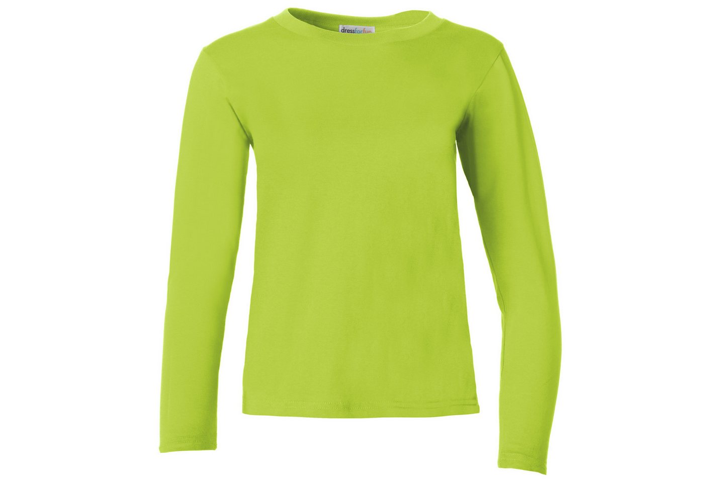 dressforfun Langarmshirt Langarmtop, Für viele Outfits & Auftritte, Rundhals mit (Ärmelshirt, Konfektionsgröße M in hellgrün) Einfarbiges Langarm-Shirt für Frau – Bild 2 von 5