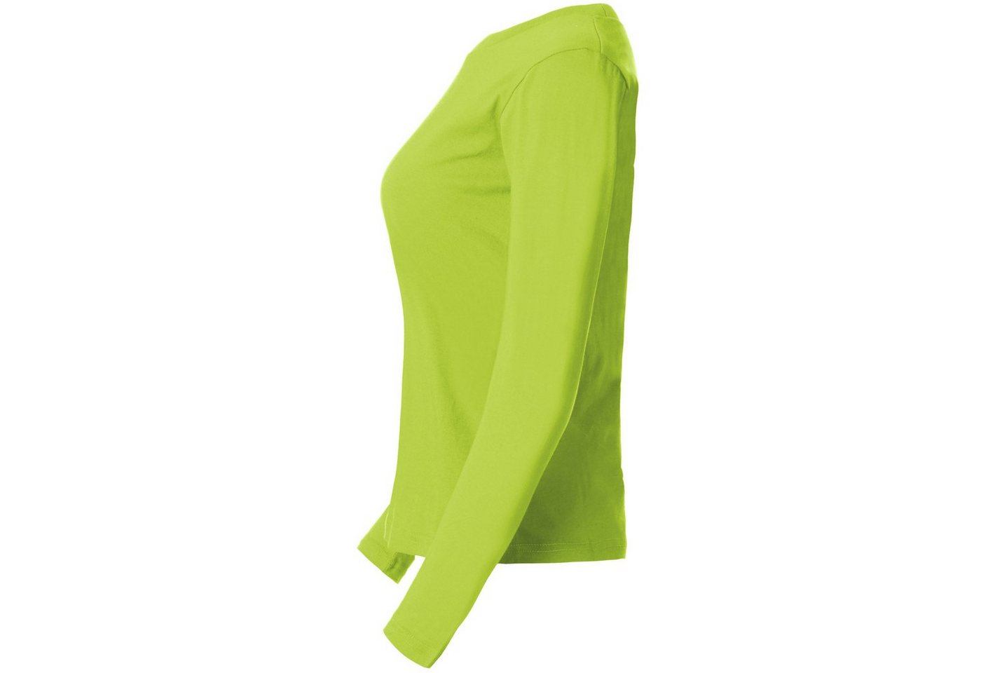 dressforfun Langarmshirt Langarmtop, Für viele Outfits & Auftritte, Rundhals mit (Ärmelshirt, Konfektionsgröße M in hellgrün) Einfarbiges Langarm-Shirt für Frau – Bild 5 von 5