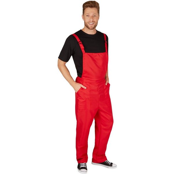 dressforfun Latzhose Trägerhose, Mit der Latzhose sind Ihrer Fantasie keine Grenzen (Arbeiterhose, Konfektionsgröße XXL in rot) Bequeme Latzhose, Verstellbare T