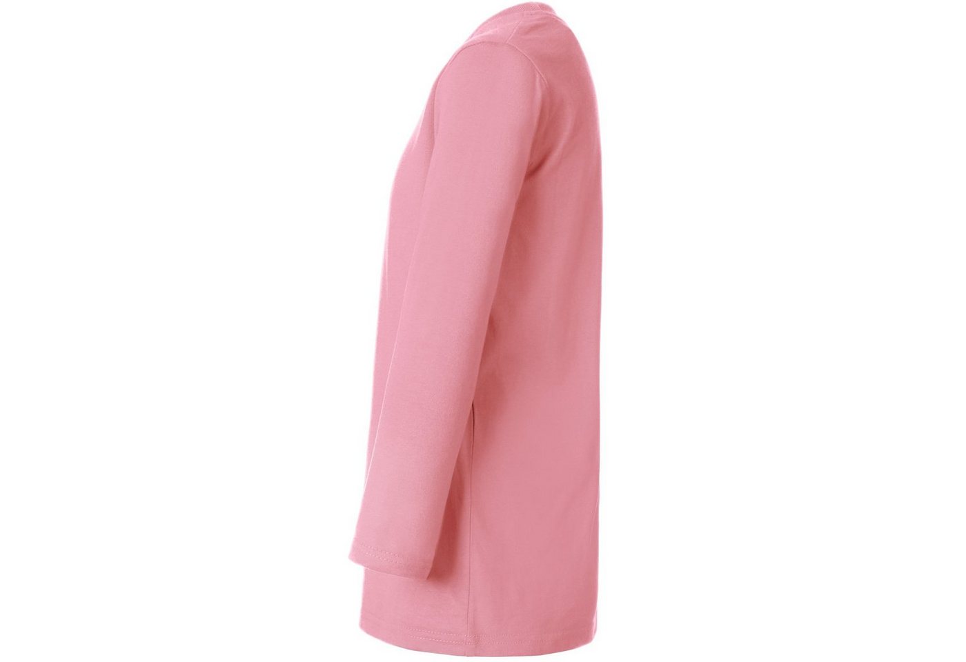 dressforfun Longsleeve Langarmtop, Für viele Outfits & Auftritte, Rundhals mit (Freizeitoberteil, Konfektionsgröße XL in rosa) Einfarbiges Langarm-Shirt für Män – Bild 5 von 5