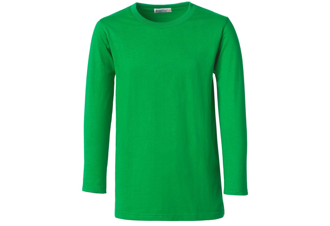 dressforfun Longsleeve Langarmtop, Für viele Outfits & Auftritte, Rundhals mit (Freizeitoberteil, Konfektionsgröße L in grün) Einfarbiges Langarm-Shirt für Männ – Bild 2 von 5