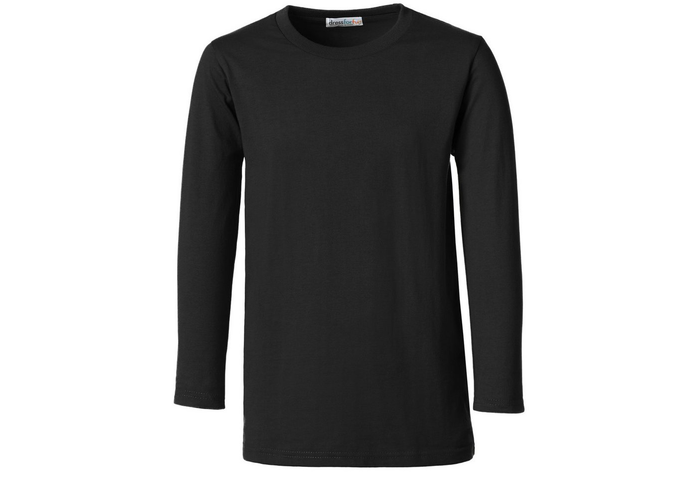 dressforfun Longsleeve Langarmtop, Für viele Outfits & Auftritte, Rundhals mit (Freizeitoberteil, Konfektionsgröße L in schwarz) Einfarbiges Langarm-Shirt für M – Bild 2 von 5