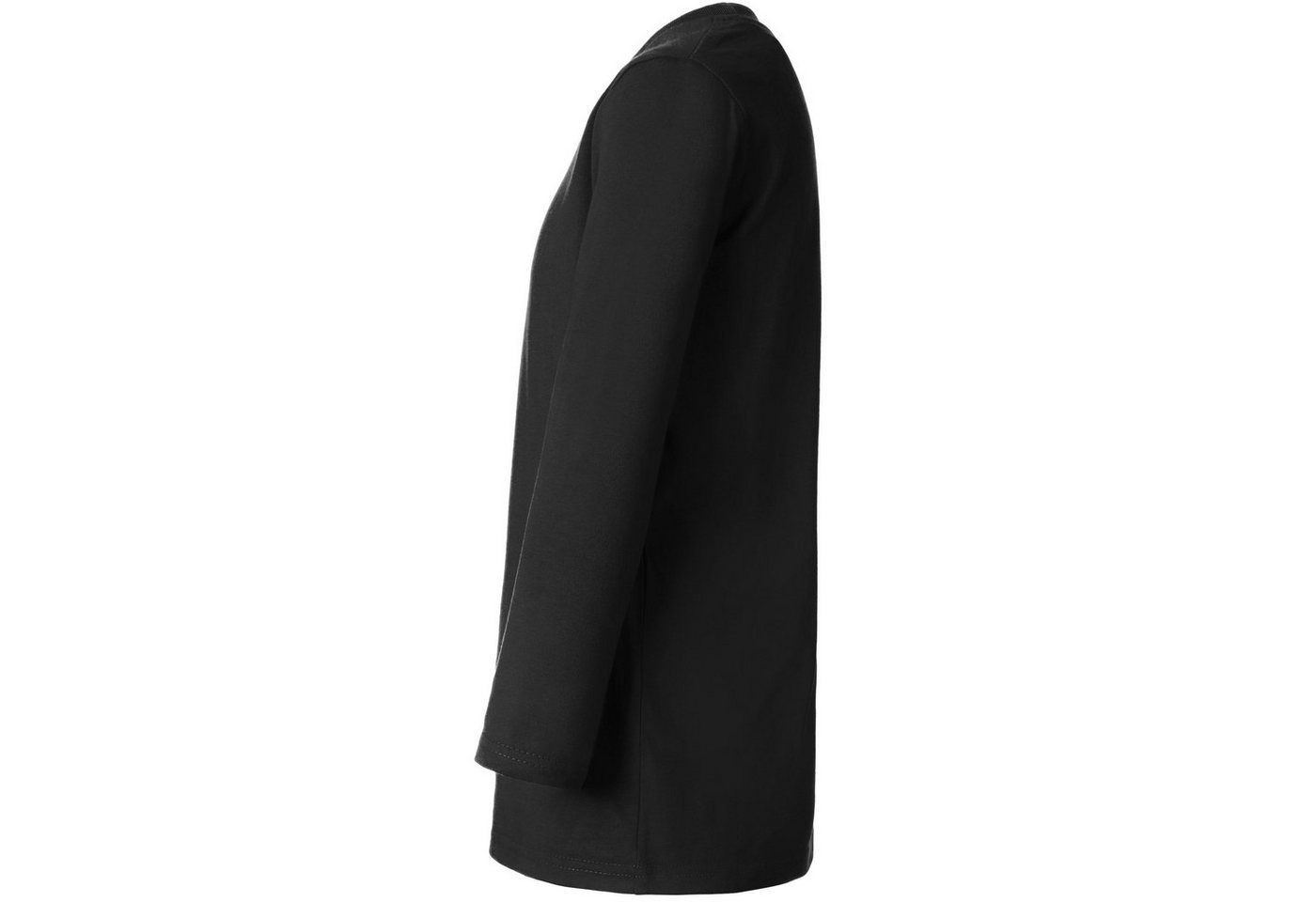 dressforfun Longsleeve Langarmtop, Für viele Outfits & Auftritte, Rundhals mit (Freizeitoberteil, Konfektionsgröße L in schwarz) Einfarbiges Langarm-Shirt für M – Bild 5 von 5