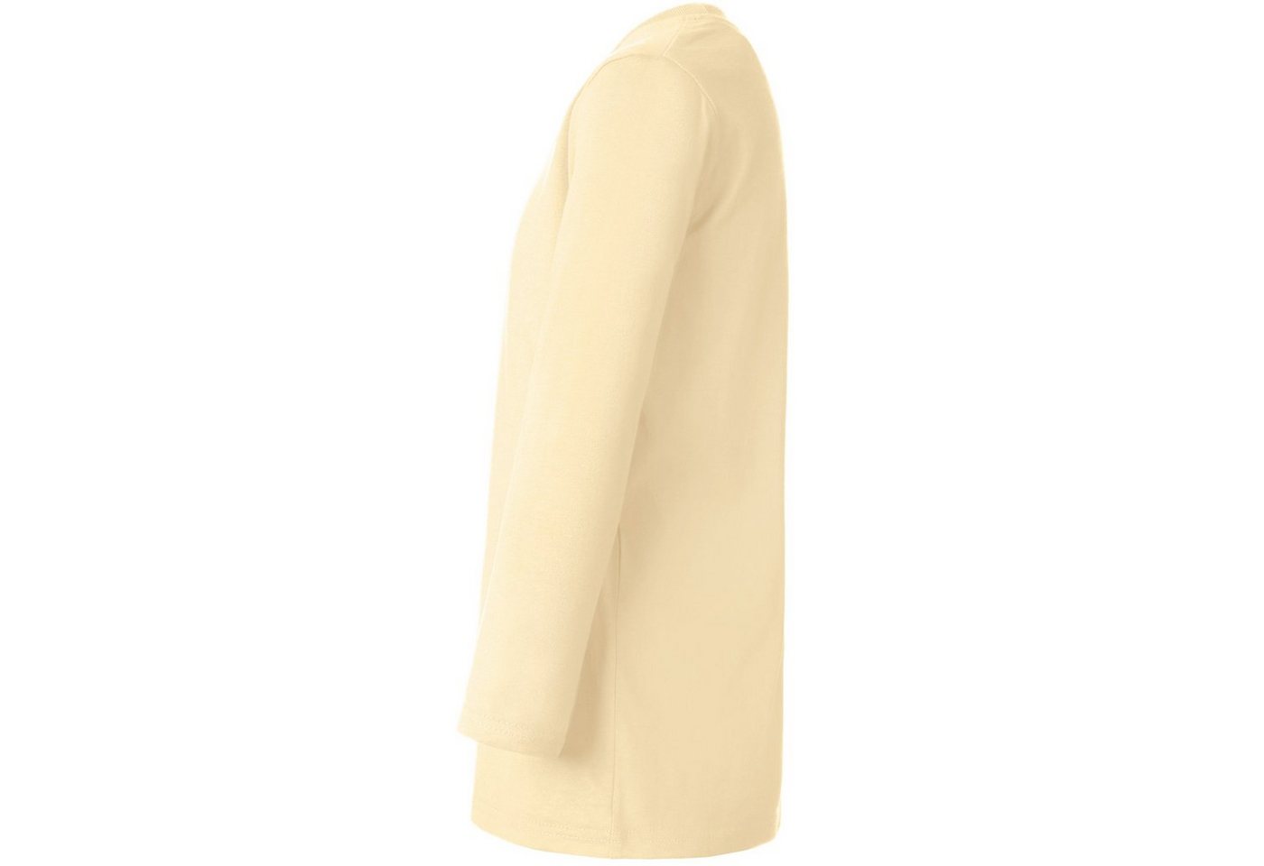 dressforfun Longsleeve Langarmtop, Für viele Outfits & Auftritte, Rundhals mit (Freizeitoberteil, Konfektionsgröße S in beige) Einfarbiges Langarm-Shirt für Män – Bild 5 von 5
