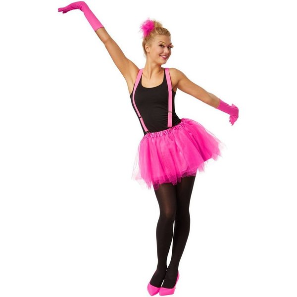 dressforfun Minirock Ballettrock, Kombinierbar für ein individuelles Faschingsoutfit (Tutu, Konfektionsgröße XXL in pink) Tutu mit Gummizug und Satinunterrock, 