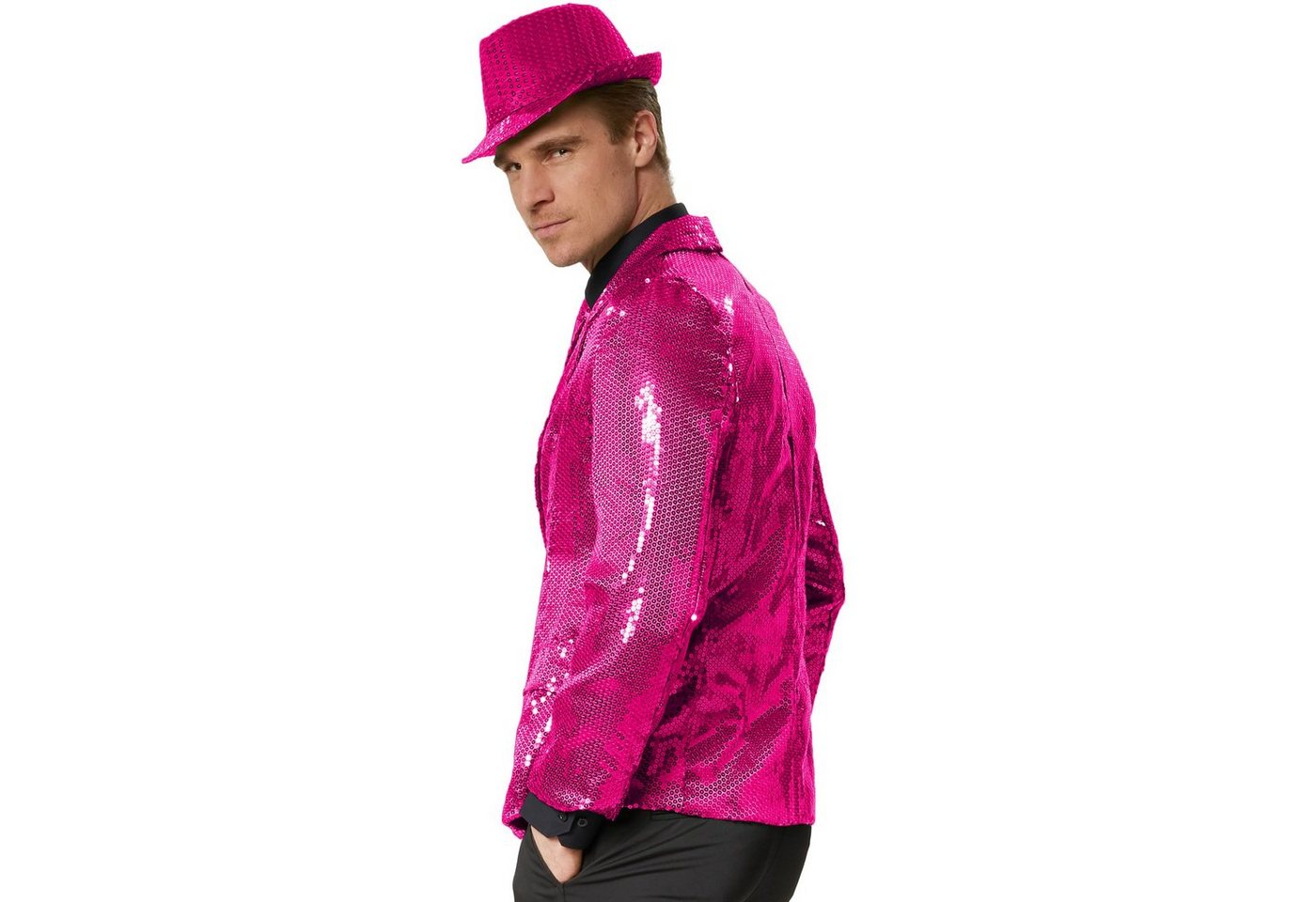 dressforfun Sakko Jackett, Für viele Outfits und Anlässe, Ziertaschen an den Seiten (Anzugjacke, Konfektionsgröße L in pink) Hoher Tragekomfort, guter Sitz, Kra – Bild 4 von 5
