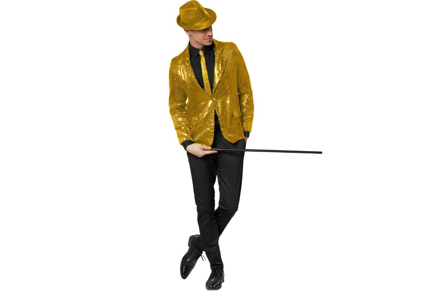 dressforfun Sakko Jackett, Für viele Outfits und Anlässe, Ziertaschen an den Seiten (Anzugjacke, Konfektionsgröße L in gold) Hoher Tragekomfort, guter Sitz, Kra – Bild 3 von 5