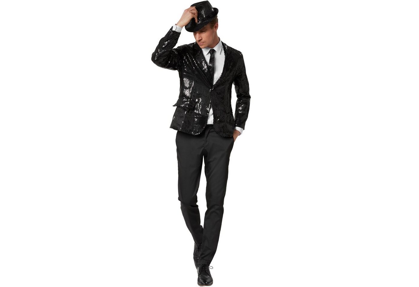 dressforfun Sakko Jackett, Für viele Outfits und Anlässe, Ziertaschen an den Seiten (Anzugjacke, Konfektionsgröße XL in schwarz) Hoher Tragekomfort, guter Sitz, – Bild 3 von 5