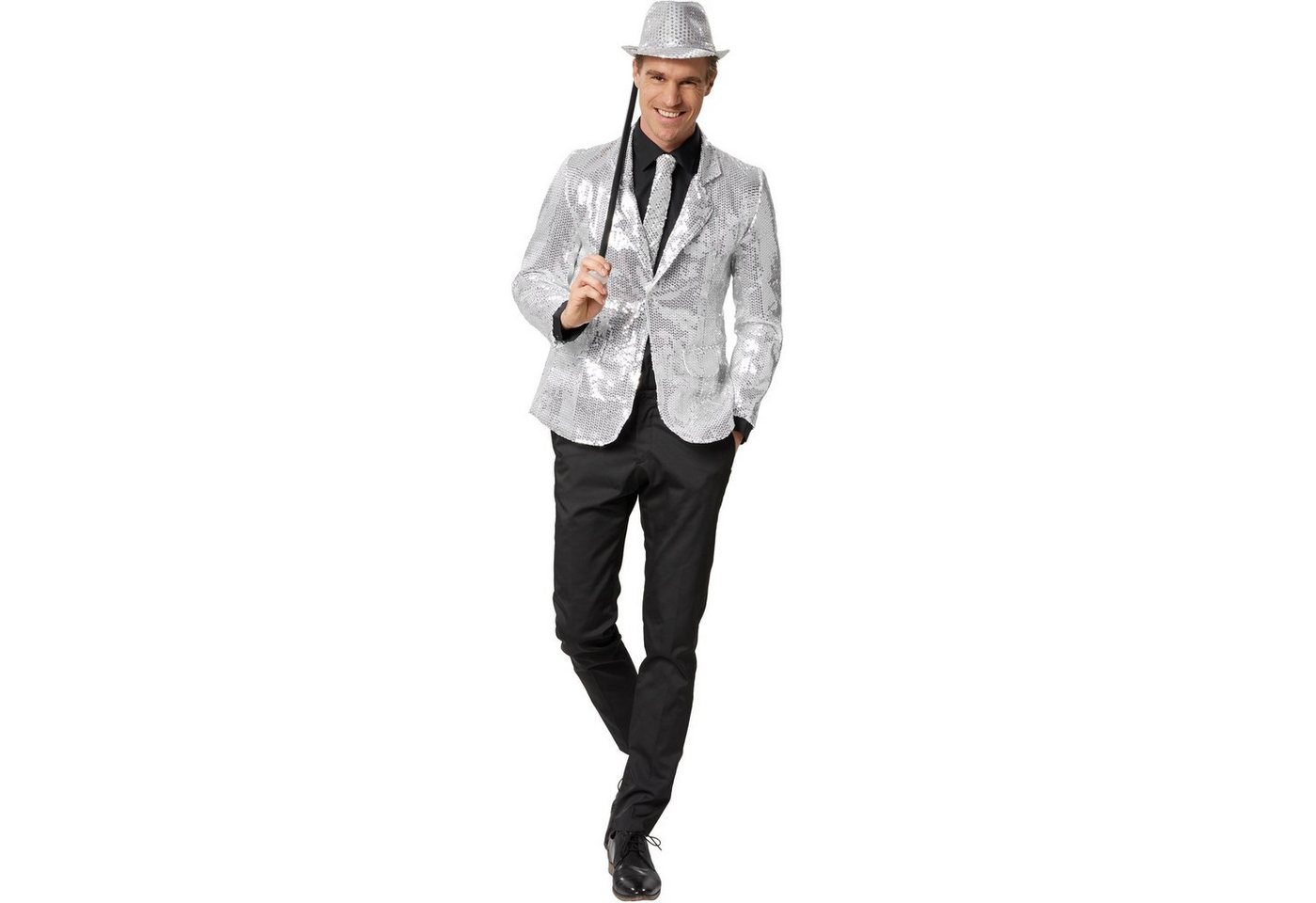 dressforfun Sakko Jackett, Für viele Outfits und Anlässe, Ziertaschen an den Seiten (Anzugjacke, Konfektionsgröße S in silber) Hoher Tragekomfort, guter Sitz, K – Bild 3 von 5