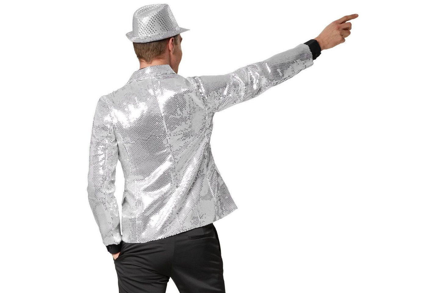dressforfun Sakko Jackett, Für viele Outfits und Anlässe, Ziertaschen an den Seiten (Anzugjacke, Konfektionsgröße S in silber) Hoher Tragekomfort, guter Sitz, K – Bild 5 von 5