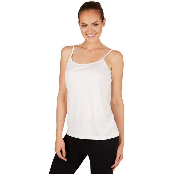 dressforfun Spaghettitop Trägertop, Vielseitig kombinierbar, Als Top oder Unterhemd geeignet (Sommertop, Konfektionsgröße XXL in weiß) Material, Hoher Tragekomf