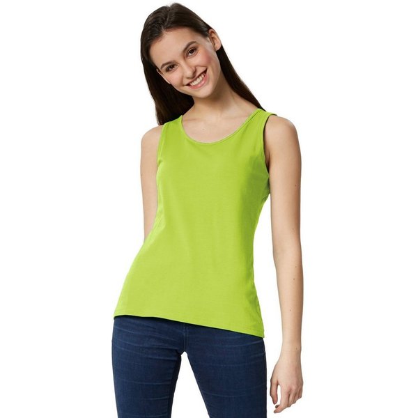 dressforfun Tanktop Achselshirt, Für viele Outfits und Auftritte, Einfarbiges Damen Top (Trägershirt, Konfektionsgröße XL in hellgrün) Leicht körperbetonter Sch
