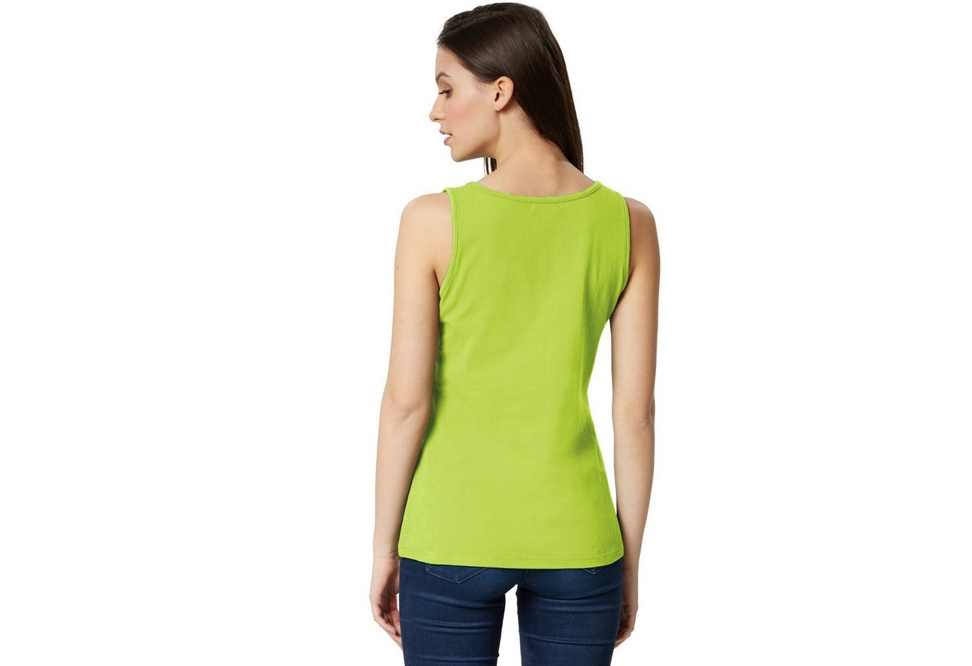 dressforfun Tanktop Achselshirt, Für viele Outfits und Auftritte, Einfarbiges Damen Top (Trägershirt, Konfektionsgröße XL in hellgrün) Leicht körperbetonter Sch – Bild 4 von 5