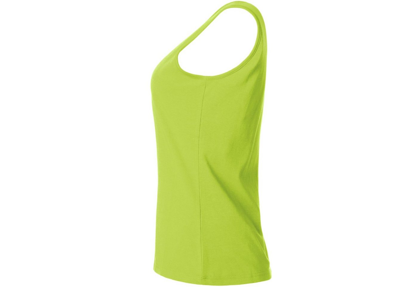 dressforfun Tanktop Achselshirt, Für viele Outfits und Auftritte, Einfarbiges Damen Top (Trägershirt, Konfektionsgröße XL in hellgrün) Leicht körperbetonter Sch – Bild 5 von 5