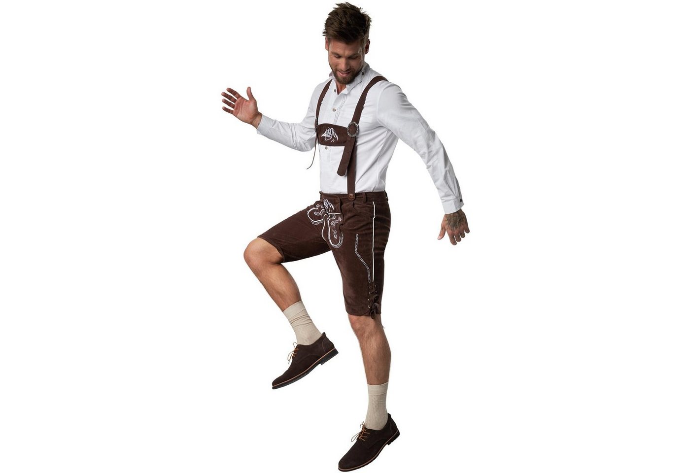 dressforfun Trachtensocken Kurze, einfarbige Oktoberfeststrümpfe mit klassischem Strickmuster (Bayerische Strümpfe, in beige) Leichtes Tragegefühl, glatte Ferse – Bild 3 von 4