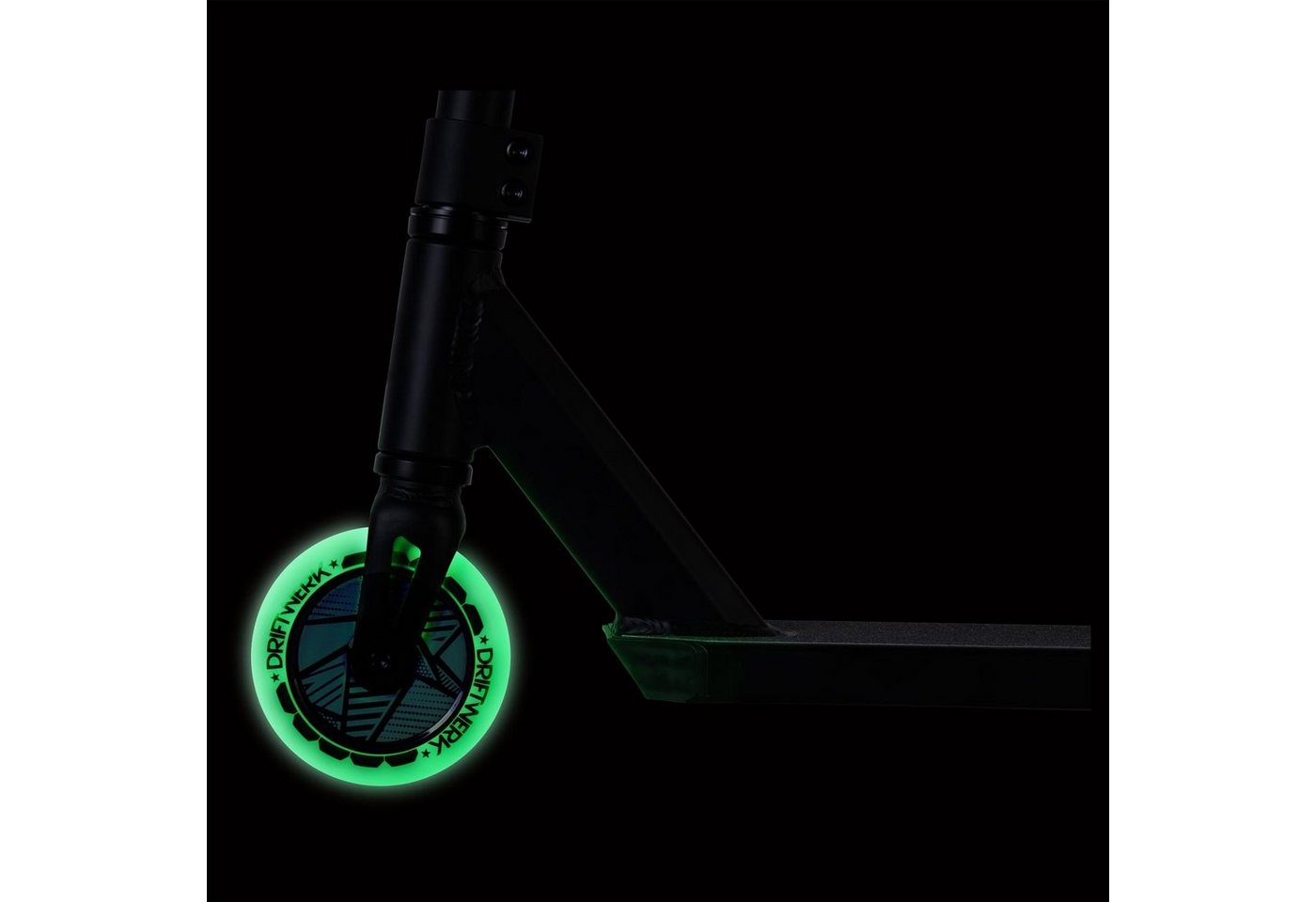 Driftwerk Stuntscooter Freestyle Kinderroller Tretroller DS1.5 Glow in The Dark, Räder leuchten im Dunkeln – Bild 3 von 5